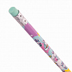 Карандаш чернографитный ЮНЛАНДИЯ "ЕДИНОРОГИ", 1 шт., HB, с ластиком, корпус ассорти, 181780