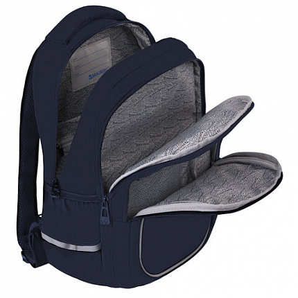 Рюкзак BRAUBERG INTENT, 2 отделения, 4 кармана, "Navy blue", 39х27х14 см, 273113