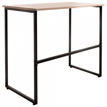 Стол BRABIX "SMART CD-020", 900х500х770 мм, ЛОФТ, металл/ЛДСП ясень шимо светлый, каркас черный, 641949