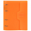 Тетрадь на кольцах А5 175х220 мм, 120 л., пластик, на липучке, с разделителями, BRAUBERG, Оранжевый, 404636