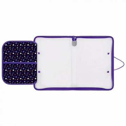 Папка для труда на молнии с ручками ПИФАГОР А4, 1 отделение, пластик, органайзер, "Bubble tea", 273387