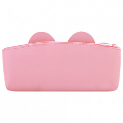 Пенал ЮНЛАНДИЯ ЮНИОР, 1 отделение, искусственная кожа, "Pink bear", 20х9х7 см, 273818