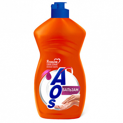 Средство для мытья посуды 450 мл, AOS "Бальзам", 1110-3