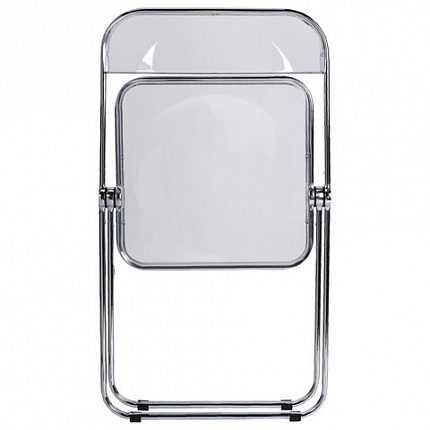 Стул складной прозрачный BRABIX "Glam CF-020", хромированный каркас, пластик, 533245