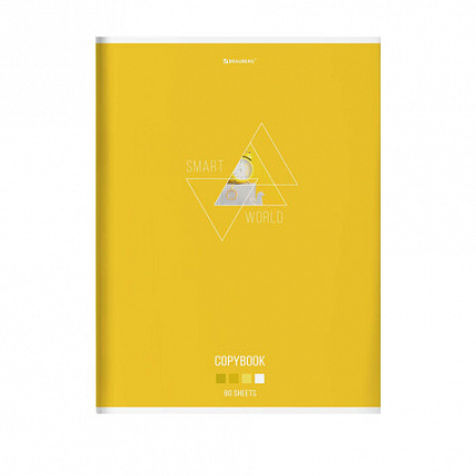 Тетрадь А4, 80 л., BRAUBERG, скоба, клетка, глянцевый лак, "SMART", 404048