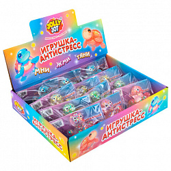 Игрушка-антистресс "ПРОЗРАЧНАЯ ЧЕРЕПАШКА", 8 см, ассорти 4 цвета, дисплей, JOLLY JOT (ДЖОЛЛИ ДЖОТ), 665796