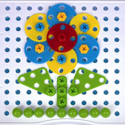 Конструктор с шуруповертом РАЗВИВАЮЩИЙ 247 деталей, BRAUBERG KIDS, 665204