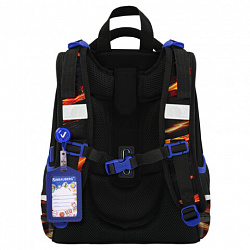 Ранец BRAUBERG PREMIUM, 2 отделения, с брелком, "Risky ride", 3D-панель, 38х29х16 см, 274394