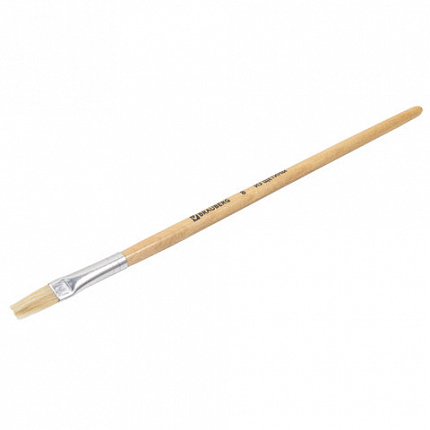 Кисть BRAUBERG, щетина, плоская, № 8, 200202