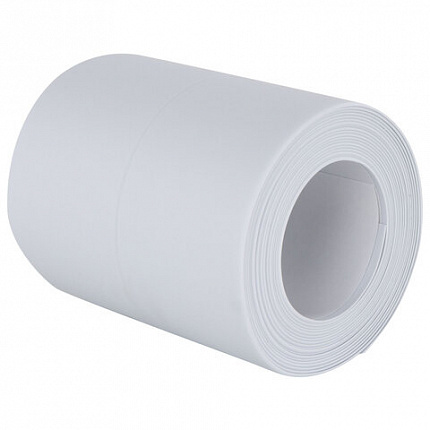 Клейкая лента бордюрная для ванны и кухни 80 мм х 3,2 м, белая, акриловая основа, WBZ (ВБЗ), 700428