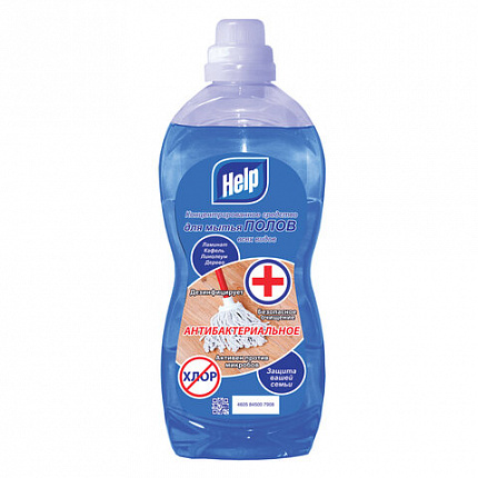 Средство для мытья пола с антибактериальным эффектом 1 л HELP, универсальное