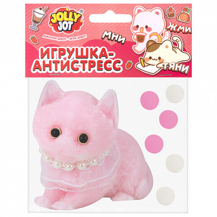 Игрушка-антистресс "КОТИК", 6 см, ассорти 4 цвета, дисплей, JOLLY JOT (ДЖОЛЛИ ДЖОТ), 665772