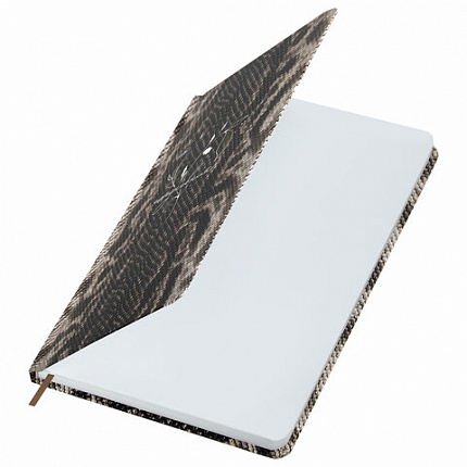 Ежедневник недатированный с резинкой А5 145х203 мм, BRAUBERG, твердый, 128 л., "Snake print", 116286