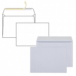 Конверты С5 (162х229 мм), отрывная лента, 80 г/м2, КОМПЛЕКТ 1000 шт., внутренняя запечатка, С5.01С