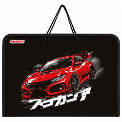 Папка для труда на молнии с ручками ПИФАГОР А4, 1 отделение, пластик, органайзер, "Street race", 273389