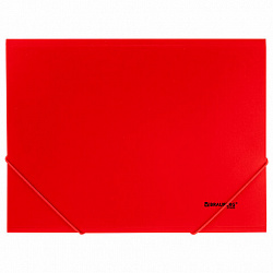 Папка на резинках А4 BRAUBERG UNIVERSAL, красная, до 300 листов, 0,5 мм, 273039