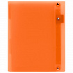 Тетрадь на кольцах А5 175х220 мм, 120 л., пластик, на липучке, с разделителями, BRAUBERG, Оранжевый, 404636