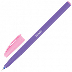 Ручка шариковая масляная ПИФАГОР, СИНЯЯ, безопасный корпус ассорти, узел 0,6 мм, линия письма 0,3 мм, 142685