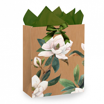 Пакет подарочный (1 штука) 18х10х23 см (M), "Flowers", ассорти, глиттер, c тишью, ЗОЛОТАЯ СКАЗКА, 700808