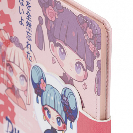 Дневник 1-11 класс 48 л., кожзам (твердая), застежка, BRAUBERG, "Аниме девочка", 107228