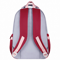 Рюкзак HEIKKI GOODLY (ХЕЙКИ) универсальный, 2 отделения, отделение для ноутбука, серый/красный, 46x33x18 см, 273869