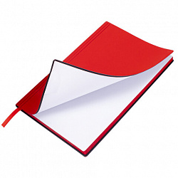 Блокнот А5 138x213 мм, BRAUBERG "Personal", под кожу, 80 листов, клетка, красный, 116609