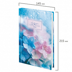 Ежедневник датированный 2026 145х215 мм, А5, STAFF, ламинированная обложка, "Гортензия", 117321