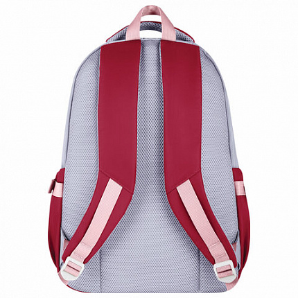 Рюкзак HEIKKI GOODLY (ХЕЙКИ) универсальный, 2 отделения, отделение для ноутбука, серый/красный, 46x33x18 см, 273869