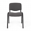 Стул для персонала и посетителей "ИЗО", черный каркас, серая ткань, В-3/С-71 меланж