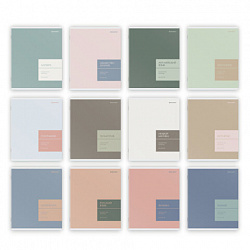 Тетради предметные, КОМПЛЕКТ 12 ПРЕДМЕТОВ 48 л., пластиковая обложка, BRAUBERG "MonoPastel", 405540