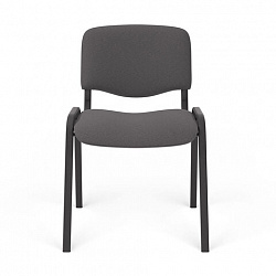 Стул для персонала и посетителей "ИЗО", черный каркас, серая ткань, В-3/С-71 меланж