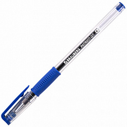 Ручка гелевая РОССИЯ "PATRIOT-GT", СИНЯЯ, корпус прозрачный, узел 0,7 мм, линия письма 0,4 мм, BRAUBERG, 143959