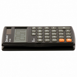 Калькулятор карманный BRAUBERG PK-865-BK (120x75 мм), 8 разрядов, двойное питание, ЧЕРНЫЙ, 250524