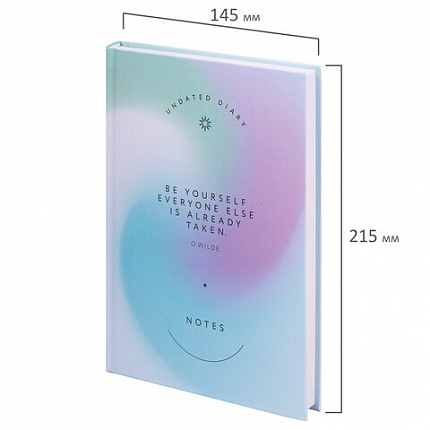 Ежедневник недатированный А5 (145х215 мм), ламинированная обложка, 128 л., STAFF, "Gradient", 113534