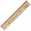 Линейка деревянная 15 см, ЛП-150, МОЖГА, С03
