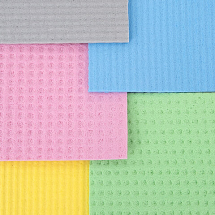 Салфетки губчатые для уборки кухни 15х18 см, ЦЕЛЛЮЛОЗНЫЕ, КОМПЛЕКТ 5 шт., цветные, LAIMA, 700267