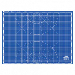 Коврик (мат) для резки BRAUBERG EXTRA 5-слойный, А2 (600х450 мм), двусторонний, толщина 3 мм, синий, 237176