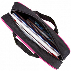 Папка на молнии с ручками STAFF EVERYDAY А4, 1 отделение, полиэстер, 80 мм, розовая, 270743