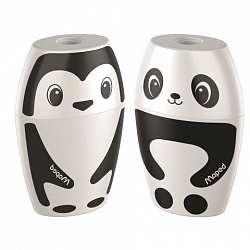 Точилка MAPED "Shakky", с контейнером, пластиковая, корпус ассорти, 034014