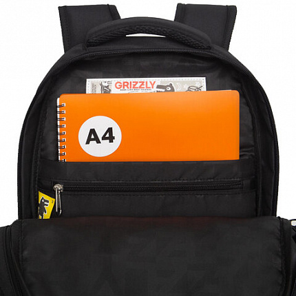 Рюкзак GRIZZLY школьный, анатомическая спинка, 2 отделения, для мальчиков, "BREAK DOWN", 39х28х20 см, RB-554-7/4