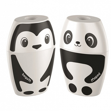 Точилка MAPED "Shakky", с контейнером, пластиковая, корпус ассорти, 034014