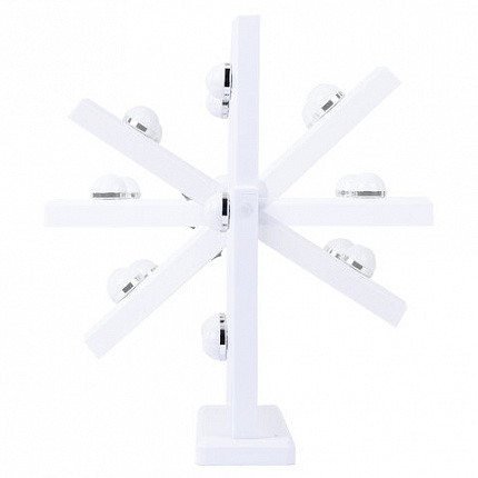 Зеркало для макияжа гримерное, 6 LED-ламп, 3 режима свечения, размер 21х29 см, работа от USB или 4хAA, цвет белый, WBZ (ВБЗ), 609334