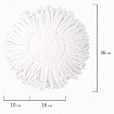 Насадка МОП круглая для швабры из набора для уборки 601459, крепление липучка, микрофибра, d - 16 см, LAIMA, 601487