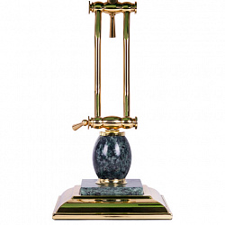 Светильник настольный из мрамора GALANT, основание - зеленый мрамор с золотистой отделкой, 231488