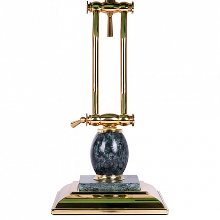 Светильник настольный из мрамора GALANT, основание - зеленый мрамор с золотистой отделкой, 231488