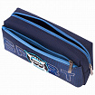 Пенал мягкий ЮНЛАНДИЯ, 2 отделения, полиэстер, "Super", синий, 21х6х9 см, 270277