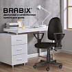 Кресло BRABIX "Prestige Ergo MG-311", регулируемая эргономичная спинка, кожзам, черное, 531877