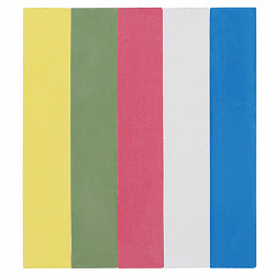 Мел для рисования на асфальте 5 штук, цветной квадратный, ЮНЛАНДИЯ "ЮНЛАНДИК И КОСМОС", картонная упаковка, 227446