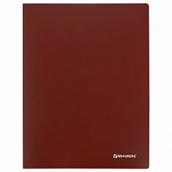 Папка 20 вкладышей BRAUBERG "Office", красная, 0,5 мм, 271325