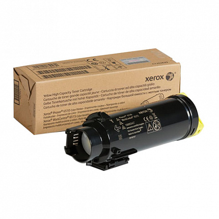 Картридж лазерный XEROX (106R03487) Phaser 6510/WC 6515, желтый, ресурс 2400 стр., оригинальный